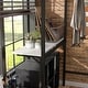 preview thumbnail 26 of 31, Furniture of America Jackson Modern Black Metal Loft Bed with Dual Desks and Closet Rod