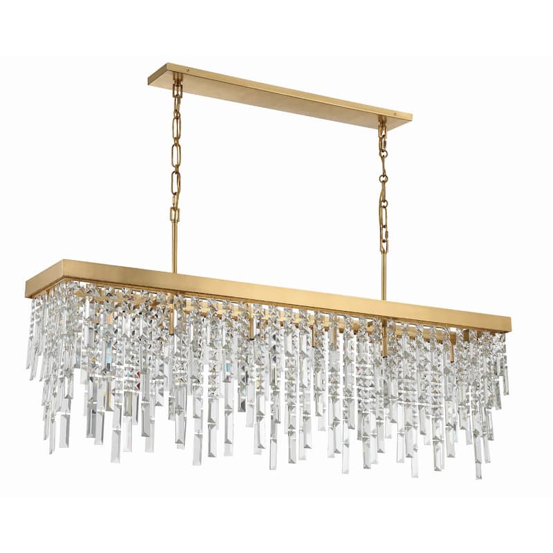 Winfield 6 Light Antique Gold Chandelier - 49"W x 24.5"H x 9"D