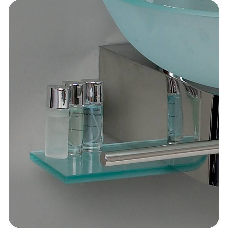 Fresca FVN1012 Cristallino 21" Wall Mounted Single Basin Vanity Set