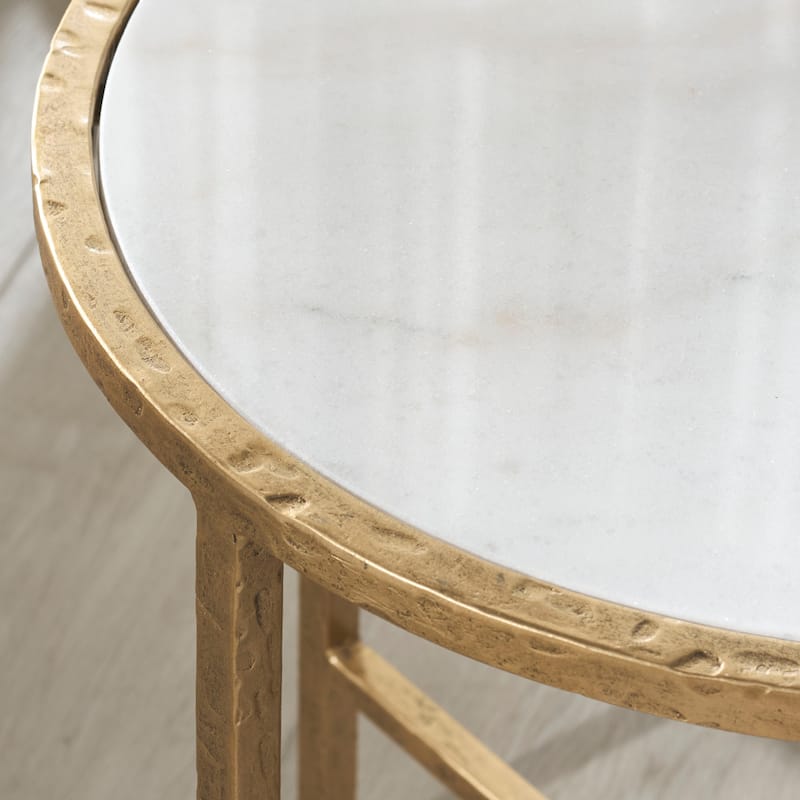 SAFAVIEH Couture Tauri Forged Metal Round Accent Table - 19"W x 19"D x 20"H