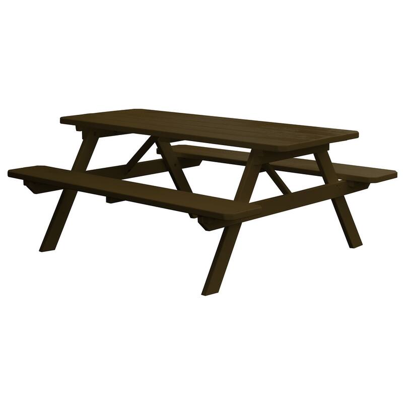 Pine 5' Picnic Table with Attached Benches