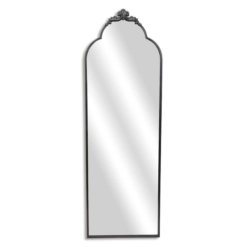 Victorian Framed Floor Mirror - 65" - Black