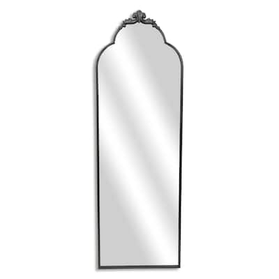 Victorian Framed Floor Mirror - 65" - Black