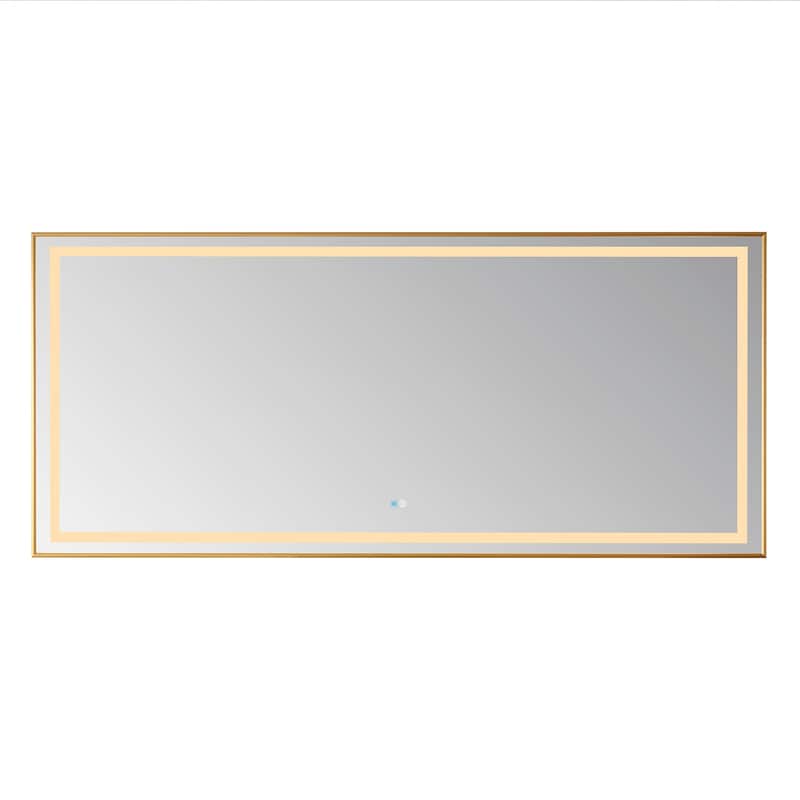 72" Rectangular LED Lighted Accent Bathroom/Vanity Wall Mirror - 72
