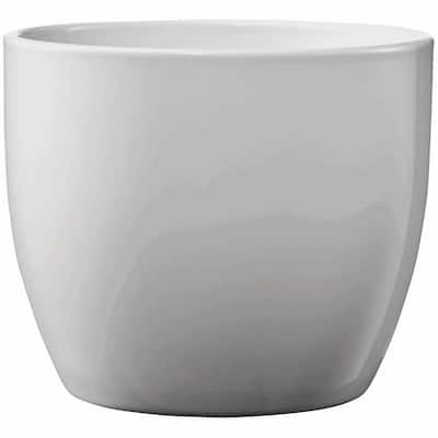 6.3" Ceramic Basel Elegance Indoor Plant Pots - Shiny Light Gray, Shiny Pearl Rose or Gray Beige Metallic
