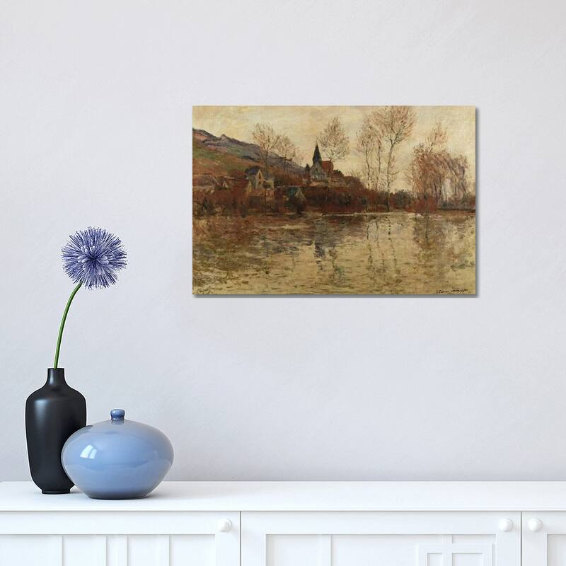 iCanvas "The Flood at Giverny, c.1886 " by Claude Monet Canvas Print - 12x18x1.5