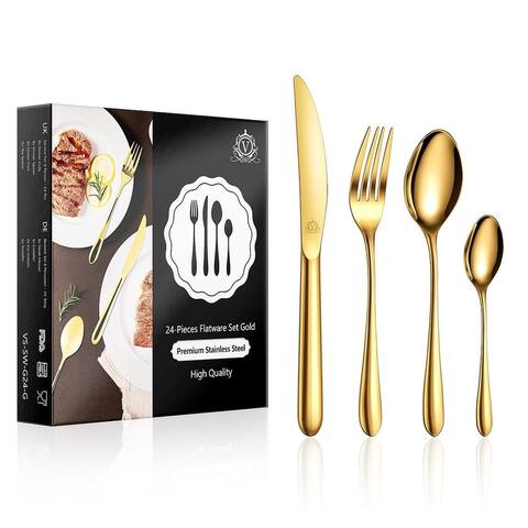vancasso 18/10 Stainless Steel Silverware Set, Flatware Set for 6/12