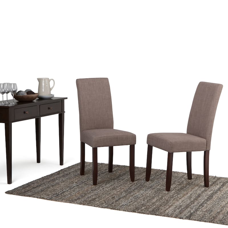 WYNDENHALL Normandy Transitional Parson Dining Chair (Set of 2) - 18.1"w x 18.5" d x 39.4" h - Light Mocha
