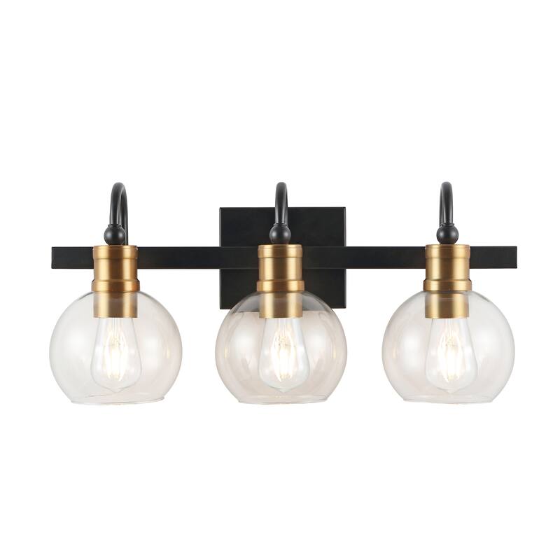 Kurtz Iron/Glass Rustic Vintage LED Vanity Light, by JONATHAN Y
