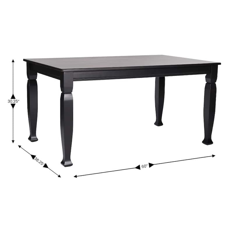 Solid Wood Commercial Grade Dining Table with Turned Legs