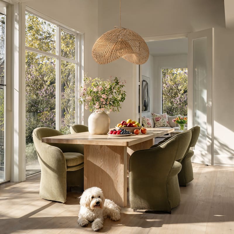 Sepherina Rattan Pendant Light Natural Large Sculptural Handwoven Light Fixture For Modern, Transitional, Farmhouse Room Décor.