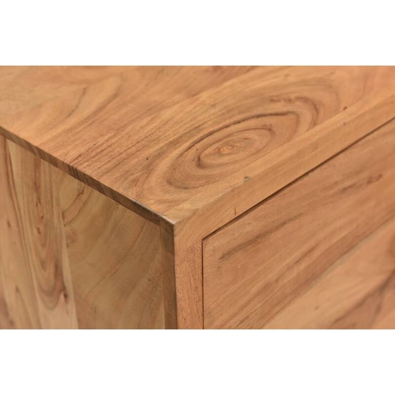 Timbergirl Acacia Wood Cabinet With Iron Bolts - 70"