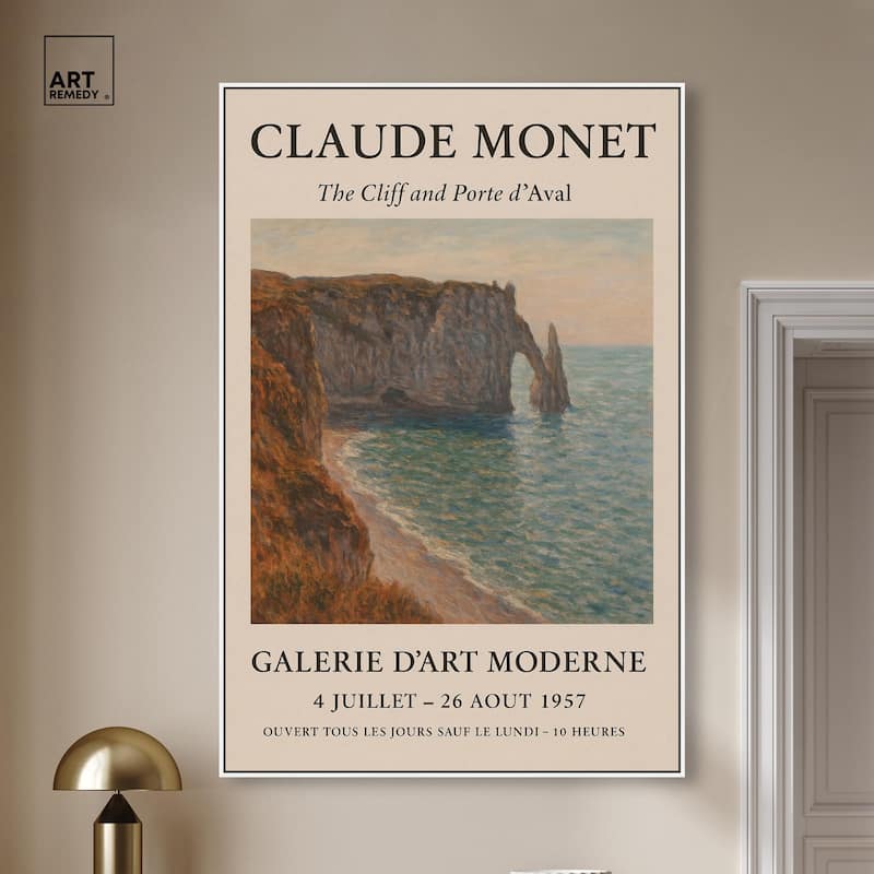 Monet's Seascape Canvas by Art Remedy