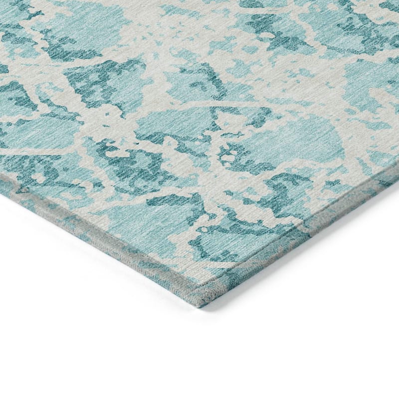 Machine Washable Indoor/ Outdoor Abstract Modern Chantille Rug