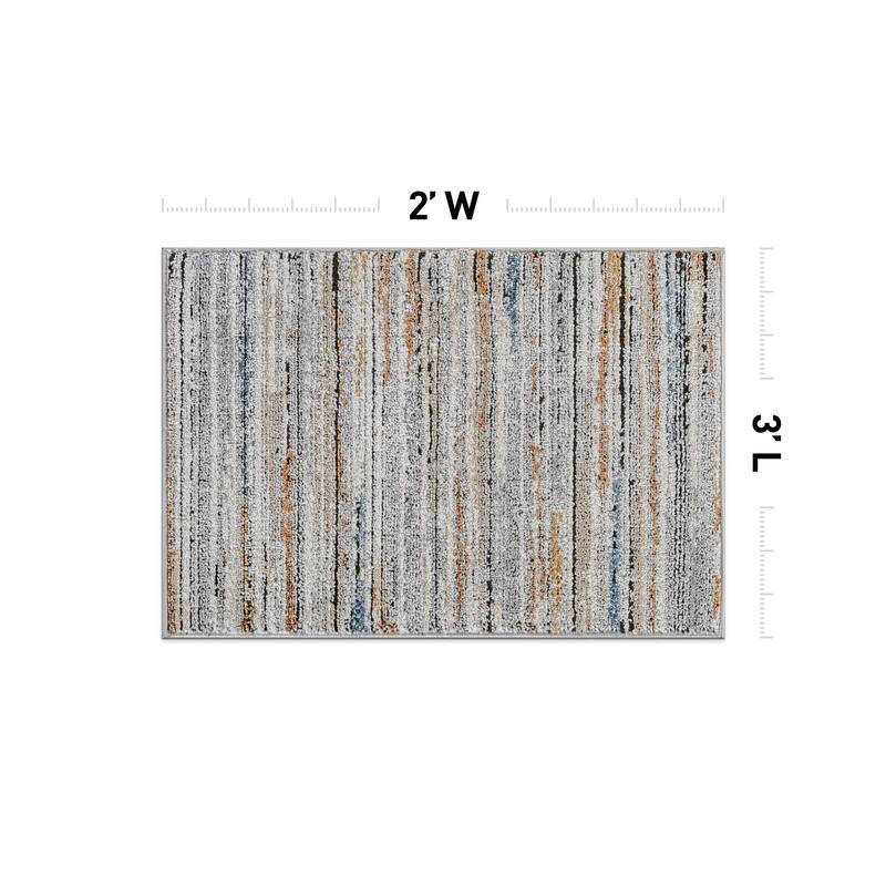 Multi-Tonal Area Rug for Living Room, Entryway, or Playroom - Easy to Clean and Family Friendly