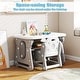 preview thumbnail 5 of 8, Gymax Kids Table & Chair Set Height Adjustable Toddler Drawing Table