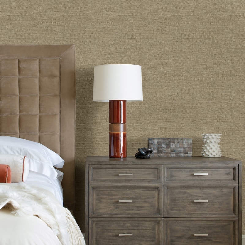 A-Street Prints Jordan Gold Faux Tweed Wallpaper