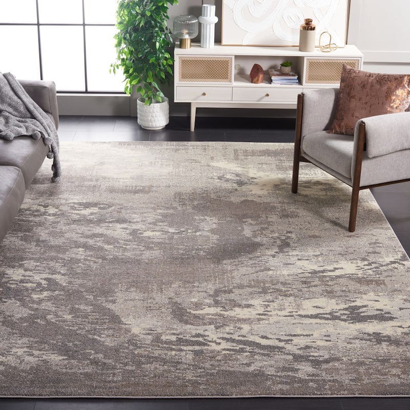 SAFAVIEH Madison Memnuna Modern Abstract Rug - 10' x 14' - Beige/Grey - Rectangle