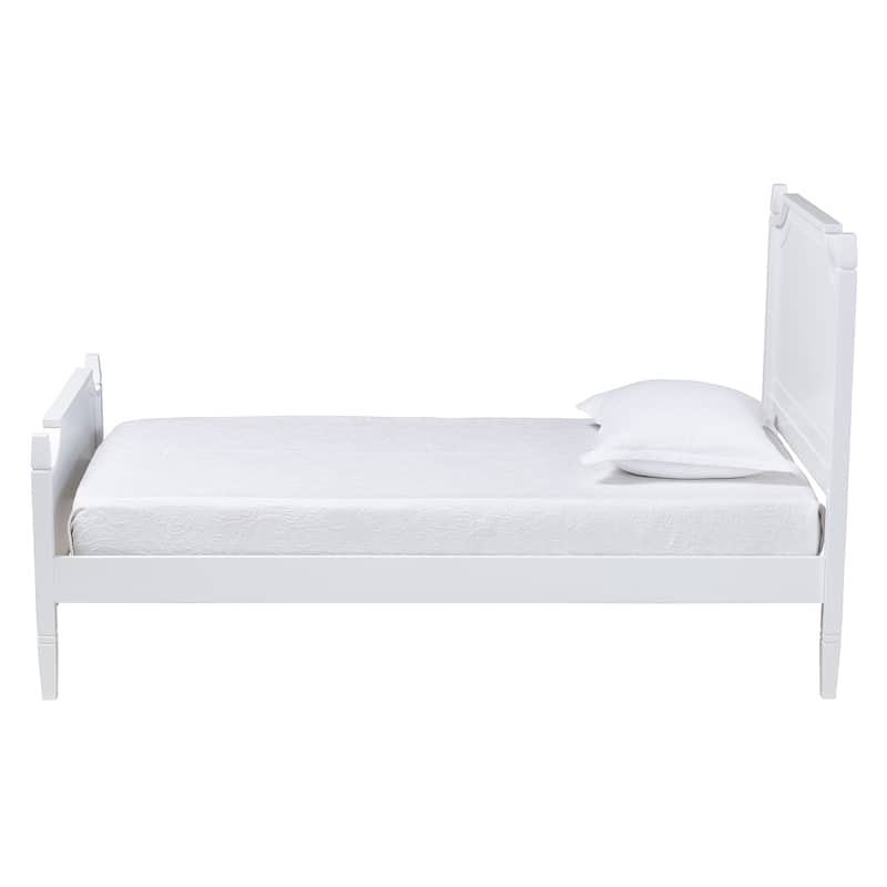 Mariana Classic and Traditional White Finished Wood Twin Size Platform Bed