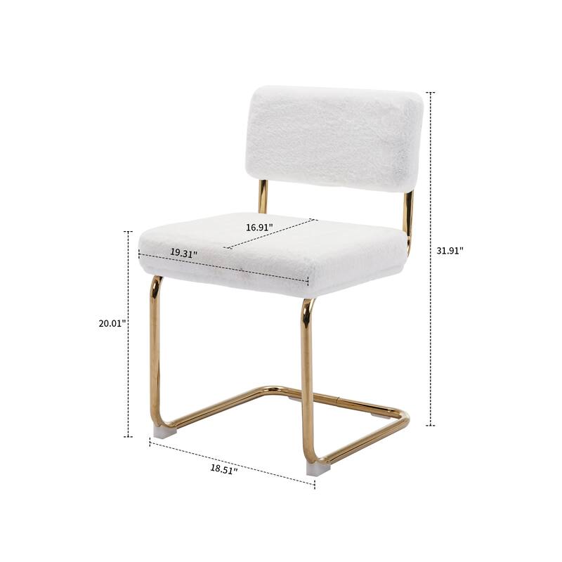 Contemporary Stylish Set of 2 Upholstered Dining Chairs with Non-Slip Foot Pads