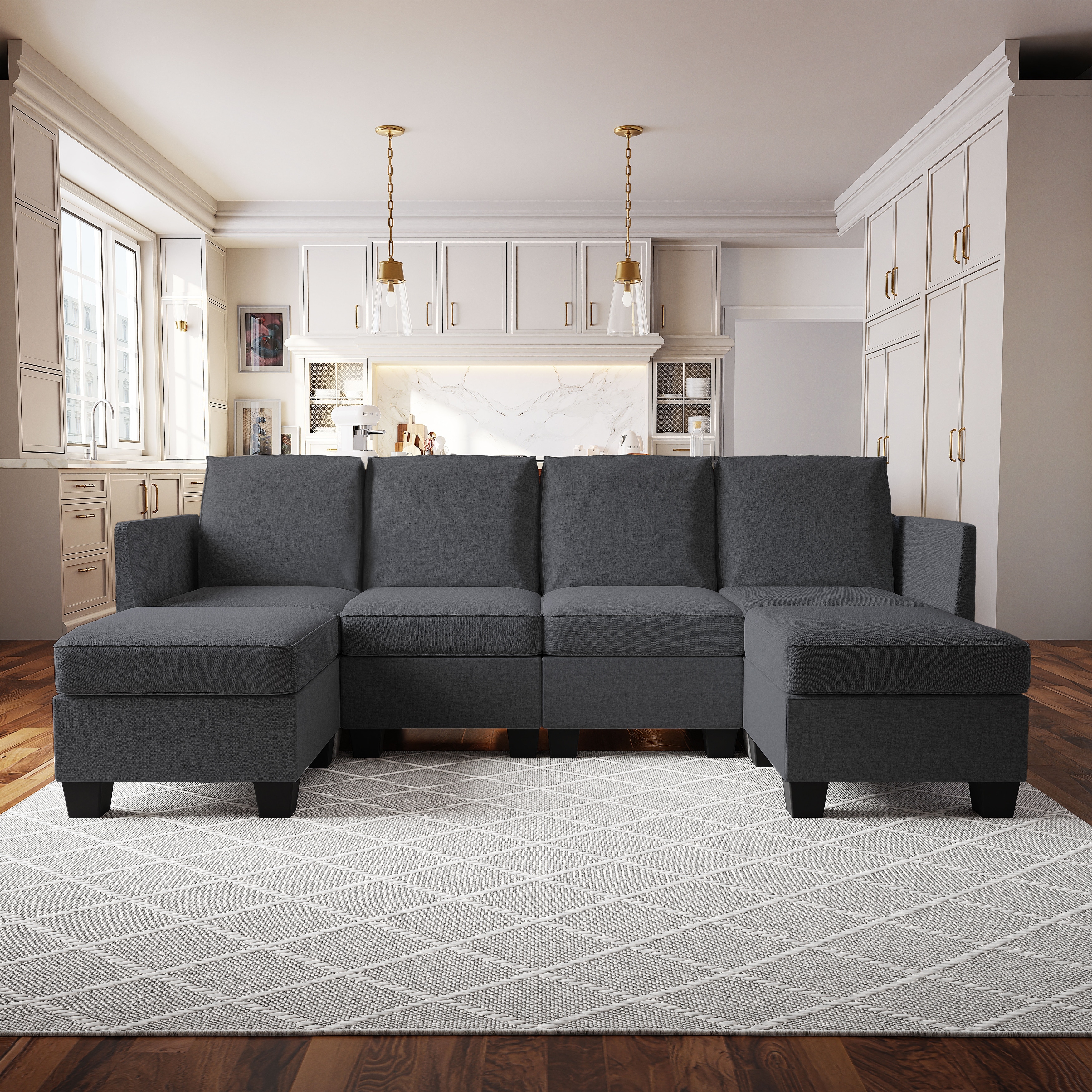 Grey Reversible Modular Sectional Sofas Bed Bath Beyond