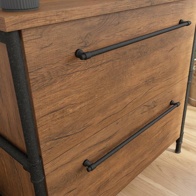 Lateral File, File Cabinet , Office Storage Cabinet Brown finish