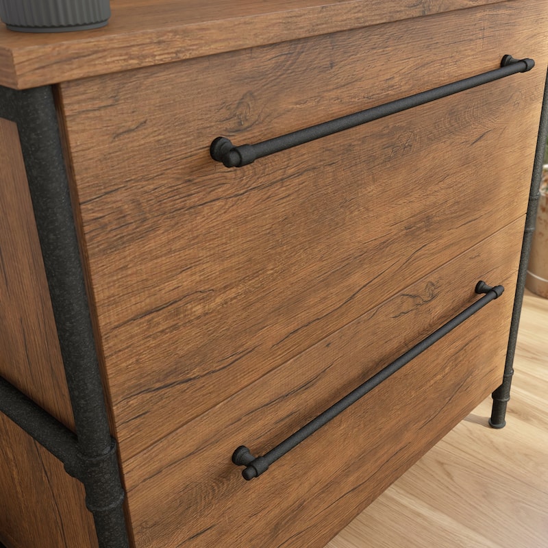 Wood Lateral File with Efficient Document Storage, Brown