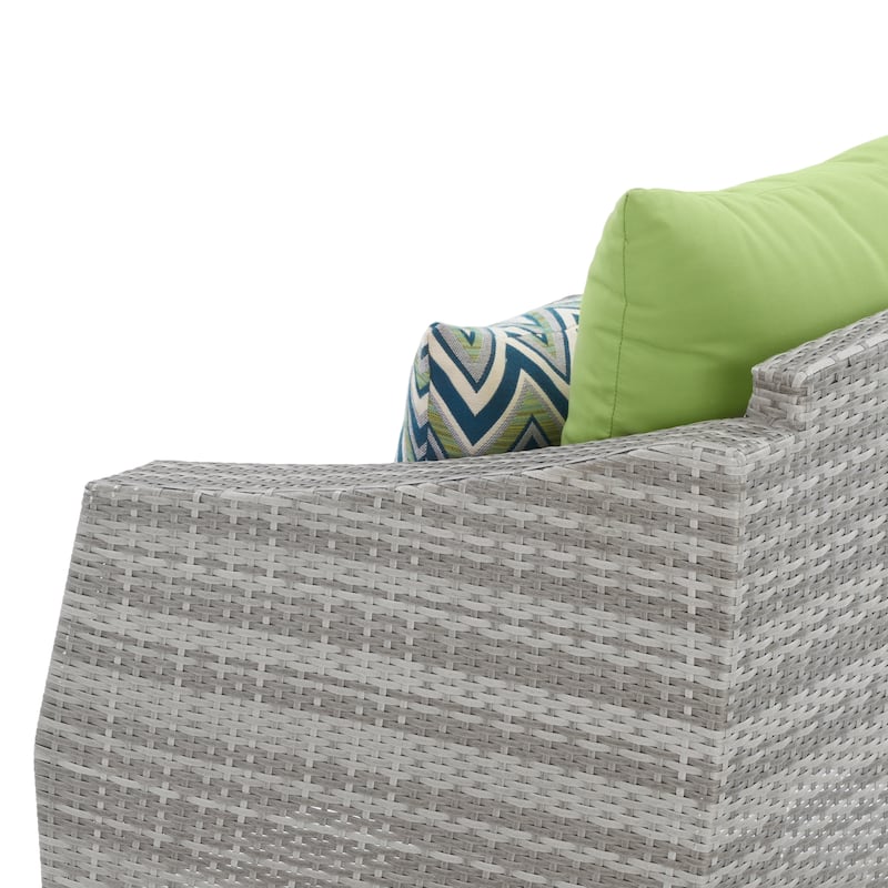 Cannes 6 Piece Sunbrella Outdoor Patio Sectional & Table