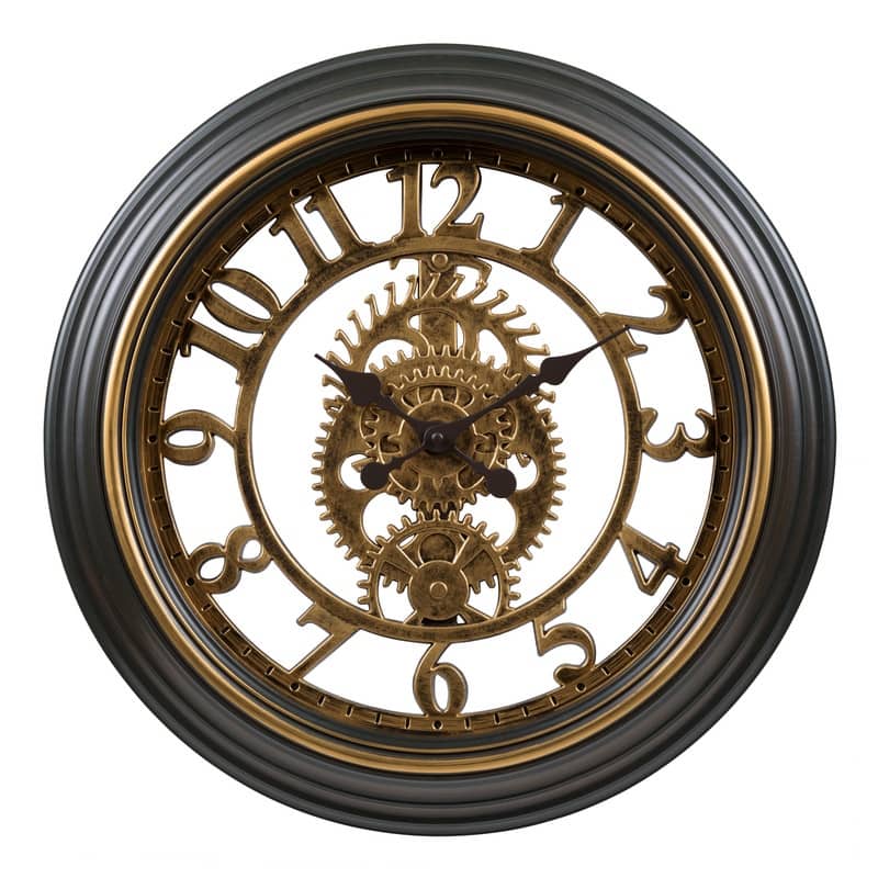 La Crosse Clock 20" Bronze Antiqued Gear Quartz Analog Clock