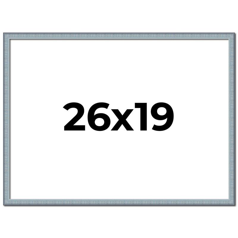 26x19 Frame Rustic Sky Blue Solid Wood Picture Frame | 0.75 Inch