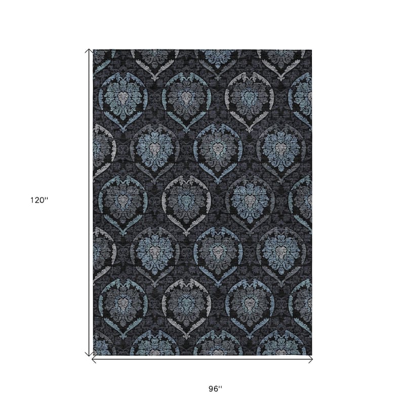 HomeRoots Medallion Transitional Rectangle Outdoor Rug