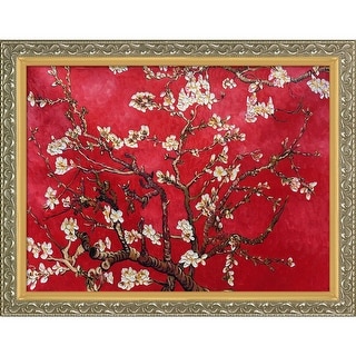 La Pastiche Branches of an Almond Tree, Red w/ Stacked Frame, 37