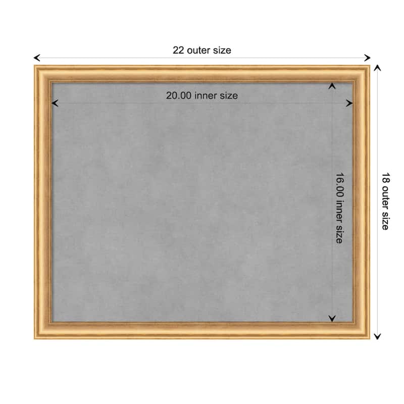 Amanti Art Salon Scoop Gold Framed Magnetic Board - Board Size 20x16