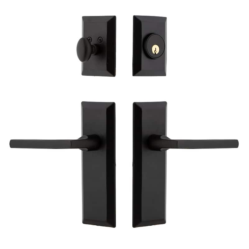 Ageless Iron Keep - Rustic Cast Iron Left Handed Single Cylinder Keyed - Black Iron
