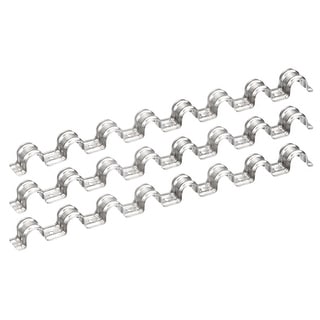 16mm Continuous 8 Slots Rigid Pipe Strap Clamp, U-Shaped Bracket 3Pcs ...