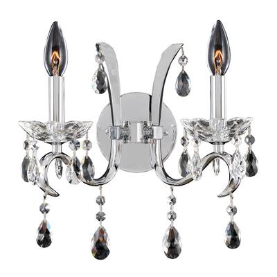 Allegri Two Light Wall Bracket Catalani Chrome - Exact Size