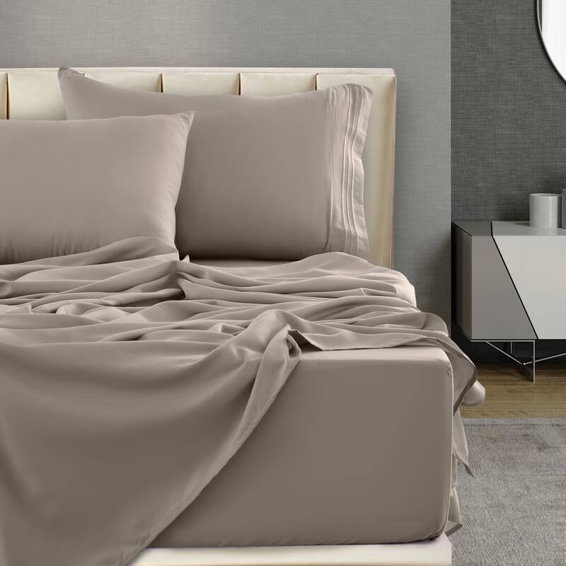 6 Piece Bed Sheet Set Deep Pocket Ultra Soft Microfiber Bedding Sheets
