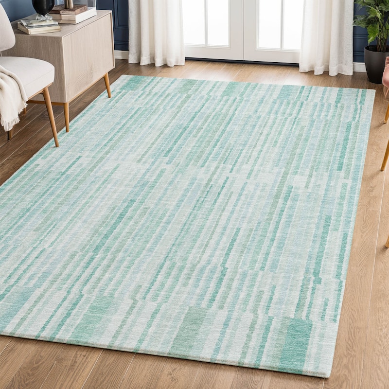 Premium Washable Super Soft Stripe Stack Mayfield Rug