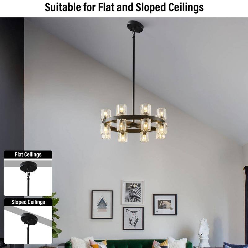KAYLA Modern Chandelier with K9 Crystal