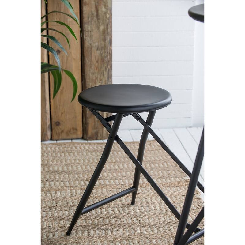 GDFStudio - Mason Multi-Use Foldable Side Table and Seating Set with Sleek Industrial Style