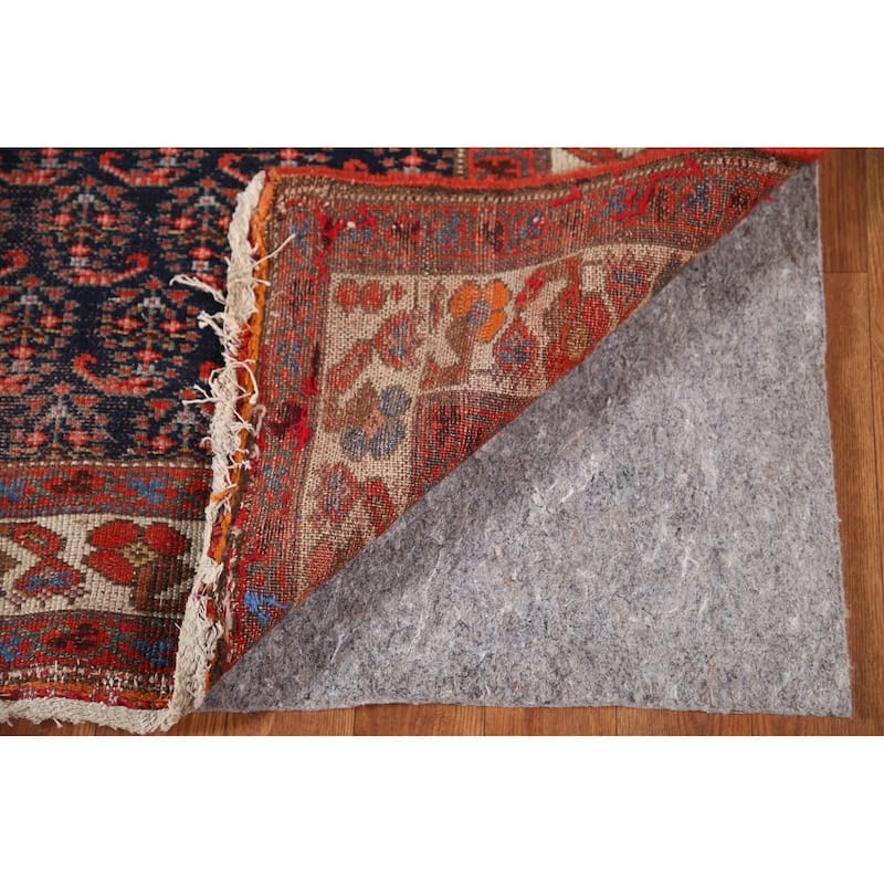 Pre-1900 Antique Malayer Persian Runner Rug Hand-Knotted Wool Carpet - 3'6"x 16'1"