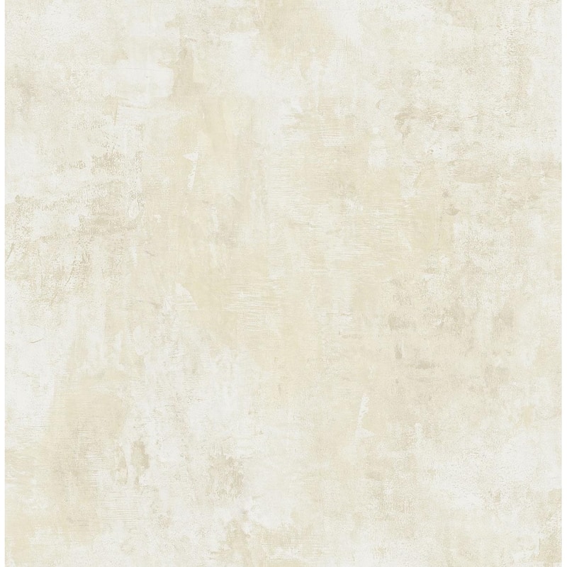 Seabrook Designs Maelle Faux Plaster Unpasted Wallpaper - 20.5 in. W x 33 ft. L - Alabaster