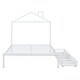 preview thumbnail 4 of 15, Full Size Metal Platform Bed with House-Shaped Headboard and Two Storage Drawers