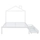 preview thumbnail 5 of 75, Metal Platform Bed with 2 Drawers, Bedroom Kids Bed Frame with House-Shaped Headboard Design and Support Slats, Easy Assembly