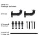 preview thumbnail 6 of 22, UTOPIA ALLEY Wall Mounted 1 inch Industrial Curtain Rods, Blackout, Wrap Around Curtain Rods, Rustic Style, Matte Black