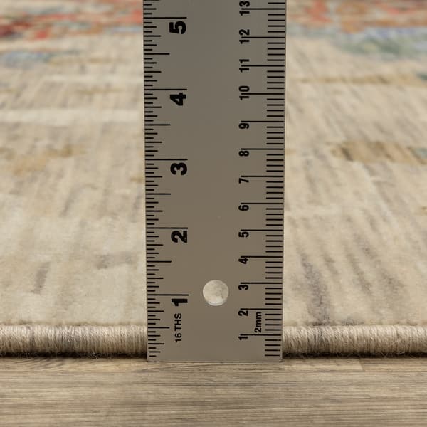 Style Haven Shiloh Melded Abstract Beige/Multi Wool Blend Area Rug