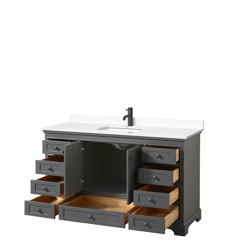 Deborah 60-inch Single Vanity, Cultured Marble Top