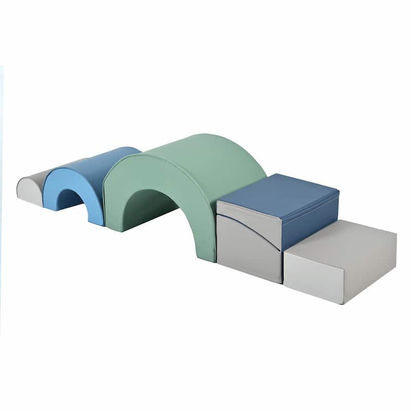5-Piece Foam Climbing Blocks for Toddlers - Indoor Active Play Structure