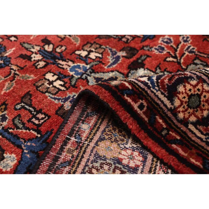ECARPETGALLERY Hand-knotted Anadol Dark Red Wool Rug - 3'5 x 10'2