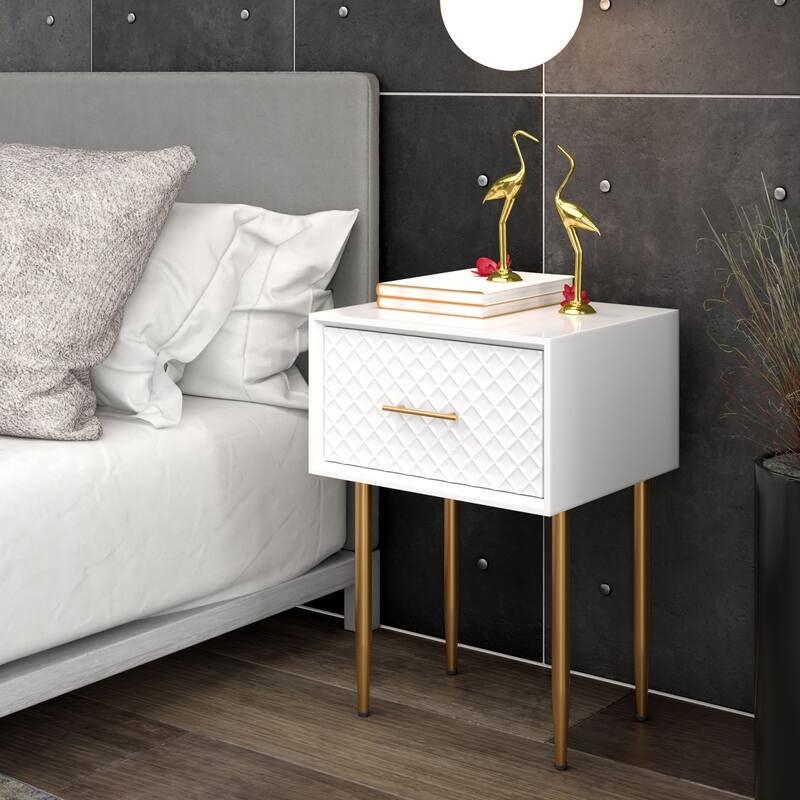 COZAYH Contemporary Spacious Drawer Nightstand Side Table, Modern Storage, Clean-Lined Transitional Style